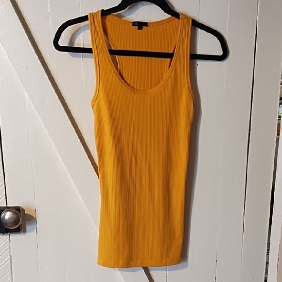 SHEIN | Tops | Shein Vibrant Yellow Ribbed Tank Top | Poshmark